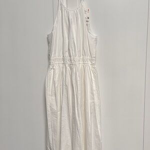 Uniqlo White Halter Neck Sleeveless Dress